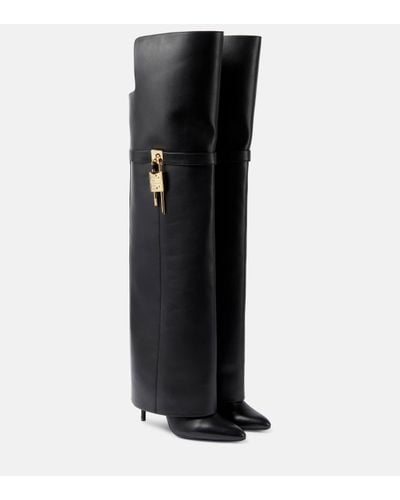 Givenchy Cuissardes Shark Lock en cuir - Noir