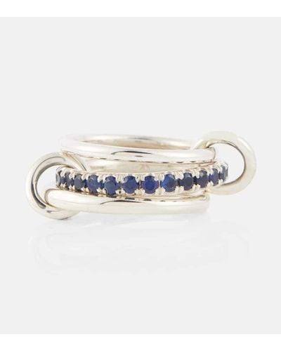 Spinelli Kilcollin Petunia Sterling Silver Ring With Sapphires - White