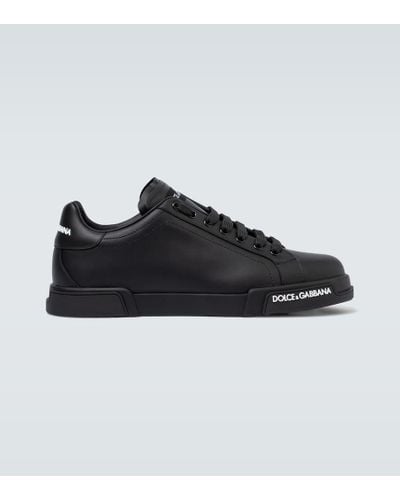 Dolce & Gabbana Sneakers Port Light aus Leder - Schwarz