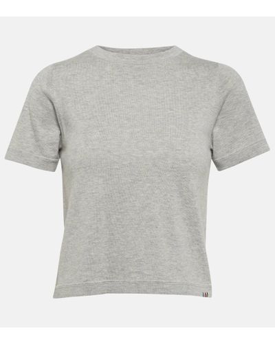 Extreme Cashmere T-shirt N°267 Tina en coton et cachemire - Gris