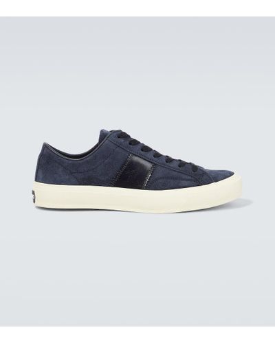 TOM FORD SNEAKERS  IN CHERRY RED MESH AND SUEDE 434240
