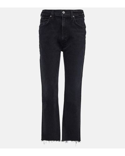 Citizens of Humanity Daphne High-rise Straight Cropped Jeans - Blue