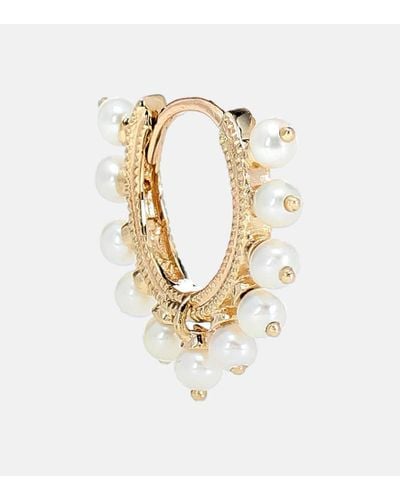 Maria Tash Orecchino Eternity in oro 14kt con perle - Metallizzato