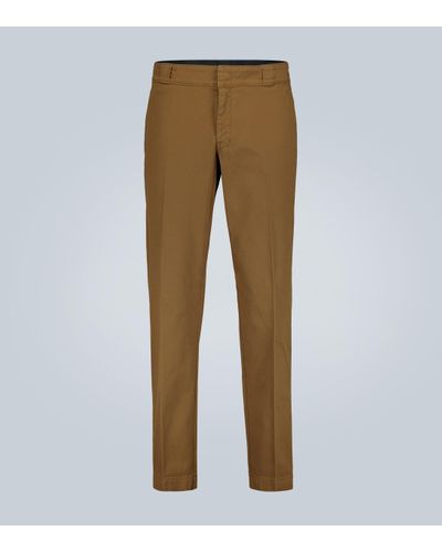 Prada Pantalon en coton stretch a logo - Neutre