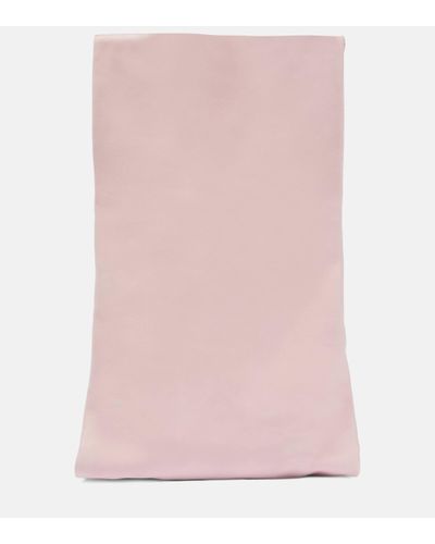 The Row Glove Small Leather Clutch Bag - Pink