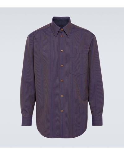 Burberry Striped Wool Shirt - Purple