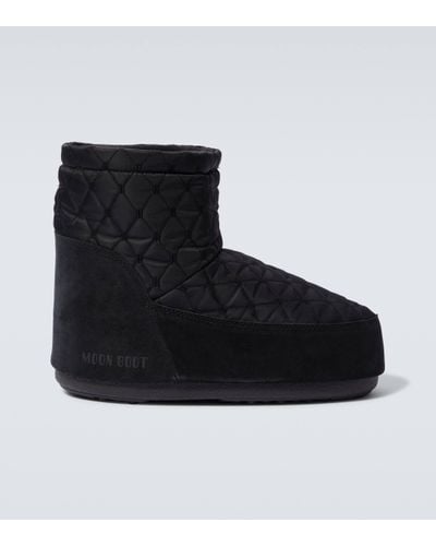 Moon Boot Icon Low Quilted Snow Boots - Black