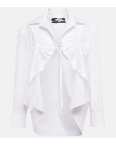 Jacquemus La Chemise Amaro Poplin Shirt - White