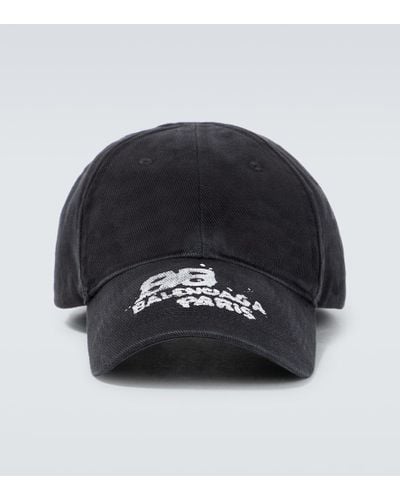 Balenciaga Gorra BB de algodon - Negro