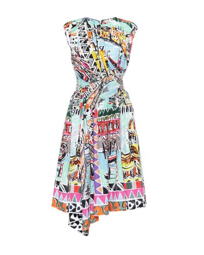 Prada Venice Print Poplin Dress - Multicolour