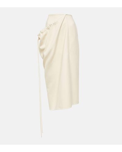 The Row Silon Cashmere Maxi Skirt - White