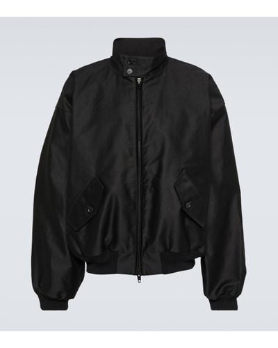 Balenciaga Harrington Cotton Bomber Jacket - Black
