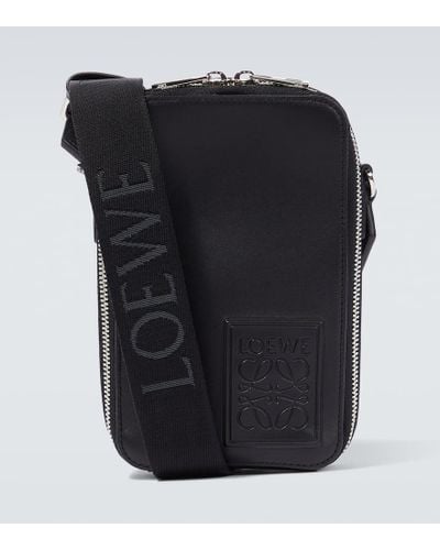 Loewe Messenger Bag Pocket aus Leder - Schwarz