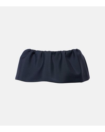 Miu Miu Mohair-blend Miniskirt - Blue