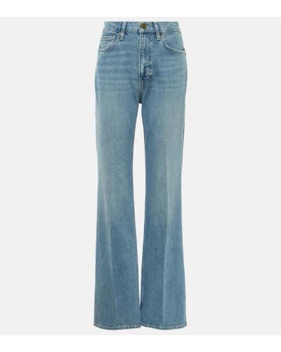 FRAME High-rise Straight Jeans - Blue