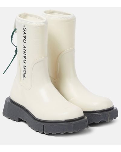 Off-White c/o Virgil Abloh Rubber Rain Boots - White
