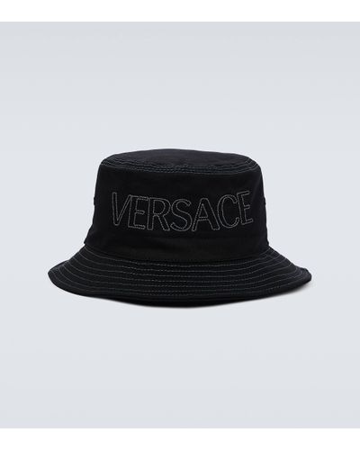Versace Chapeau bob La Medusa en toile de coton - Noir