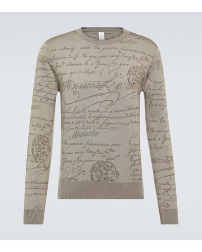 Berluti Scritto Wool Sweater - Gray