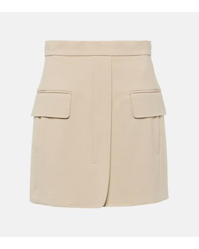 Max Mara Nuoro Wool-blend Miniskirt - Natural