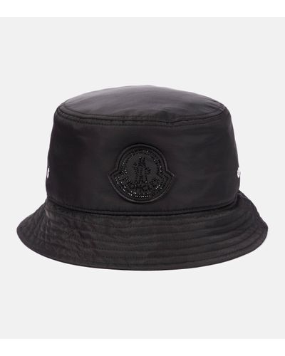 Moncler Chapeau bob a logo - Noir