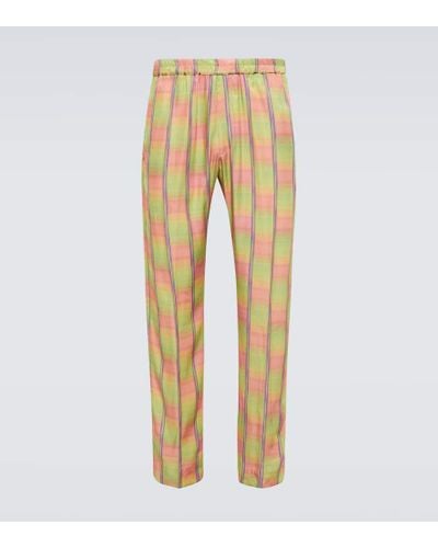 Dries Van Noten Checked Straight Pants - Multicolor