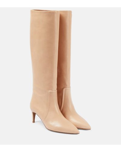 Paris Texas Stiletto 60 Leather Knee-high Boots - Natural