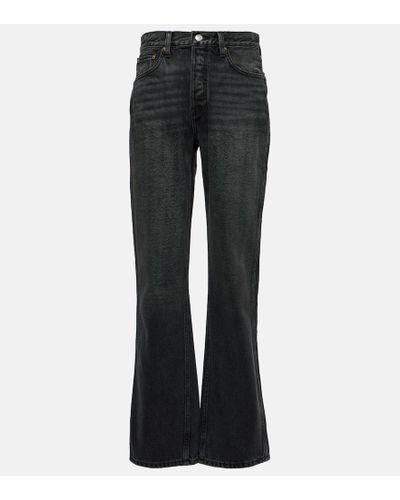 RE/DONE High-Rise Straight Jeans '90s Loose - Schwarz