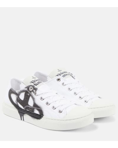 Vivienne Westwood Sneakers Plimsoll 2.0 in canvas - Bianco