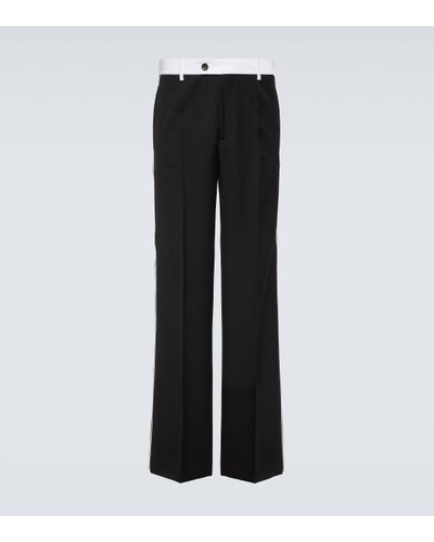 Wales Bonner Rise Wool Straight Trousers - Black