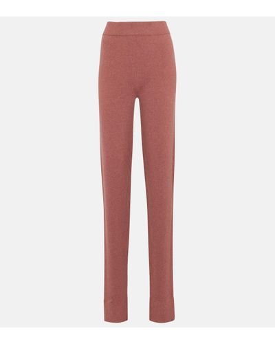 Extreme Cashmere Pantalon de survetement N°151 Legs en cachemire melange - Rouge