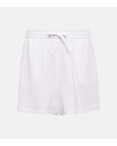 Loro Piana Perth Bermuda Linen Shorts - White