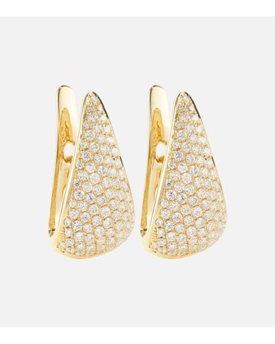 Anita Ko Claw 18kt Gold Earrings With Diamonds - Metallic
