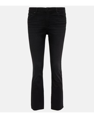 AG Jeans Jodi High-rise Cropped Jeans - Black