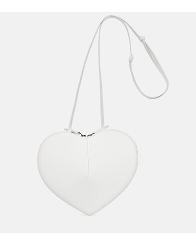 Alaïa Le Coeur Leather Shoulder Bag - White