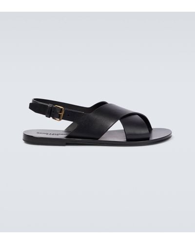 Saint Laurent Mojave Crisscross Sandals - Black