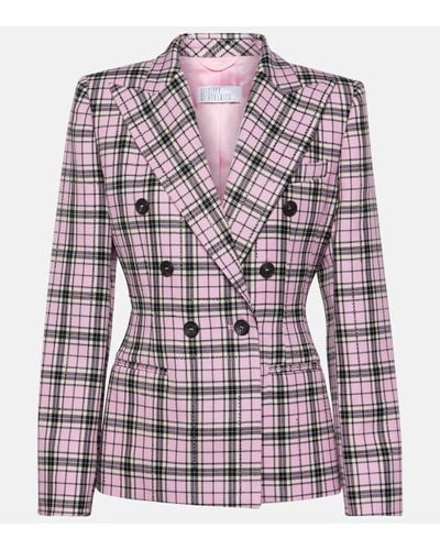 GIUSEPPE DI MORABITO Checked Wool Blazer - Pink