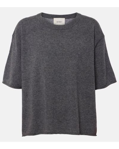Lisa Yang Cila Knitted Cashmere T-shirt - Grey
