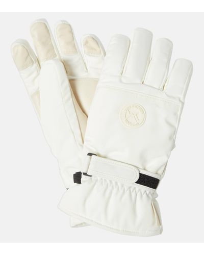 Yves Salomon Technical Ski Gloves - White