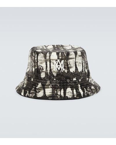 Amiri Reversible Silk Twill Bucket Hat - Multicolor