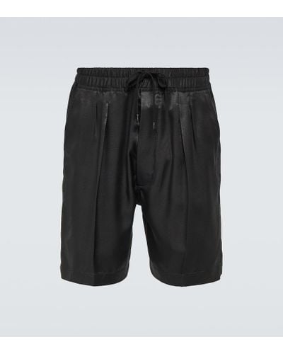 Tom Ford Shorts aus Seiden-Twill - Schwarz