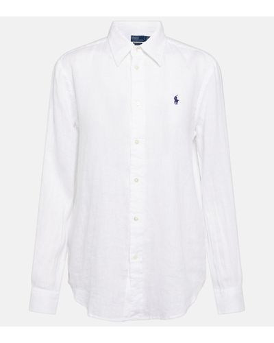 Polo Ralph Lauren Hemd aus Leinen - Weiß