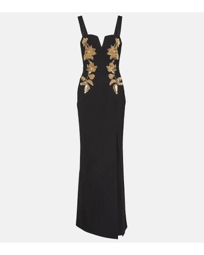 Rebecca Vallance Versailles Sequined Gown - Black