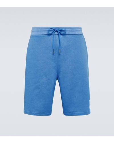 Thom Browne Cotton Jersey Shorts - Blue