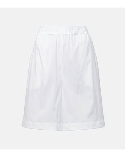 Max Mara Oliveto Cotton-blend Shorts - White