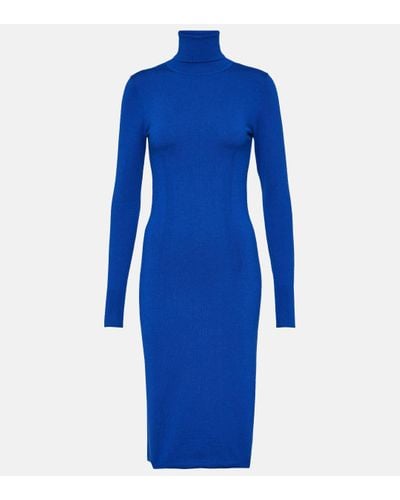JOSEPH Cashmere-blend Midi Dress - Blue