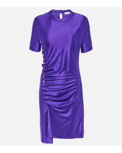 Rabanne Draped Minidress - Purple
