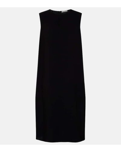 The Row Mirna Crepe Midi Dress - Black