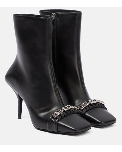 Givenchy Ankle Boots G Woven aus Leder - Schwarz