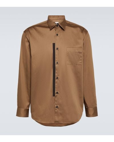 GR10K Cotton Poplin Shirt - Brown