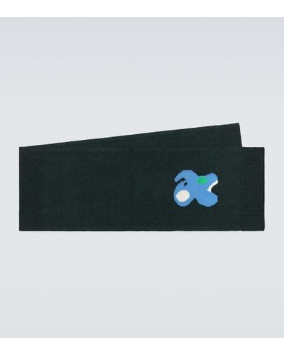 JW Anderson Intarsia-knit Wool Scarf - Black